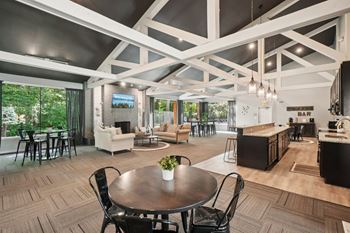 Clubhouse with Coworking Lounge at Eastwood Village Apartments in Clinton Township, MI